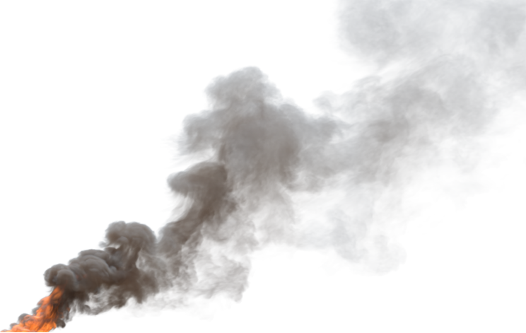 (4K) Smoke Plume Midday Fire On 18 Medium  Effect