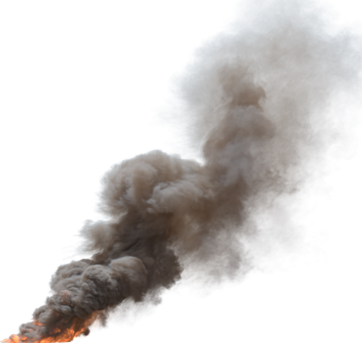 (4K) Smoke Plume Midday Fire On 1 Medium  Effect