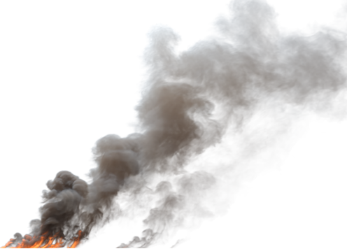 (4K) Smoke Plume Midday Fire On 24 Big  Effect