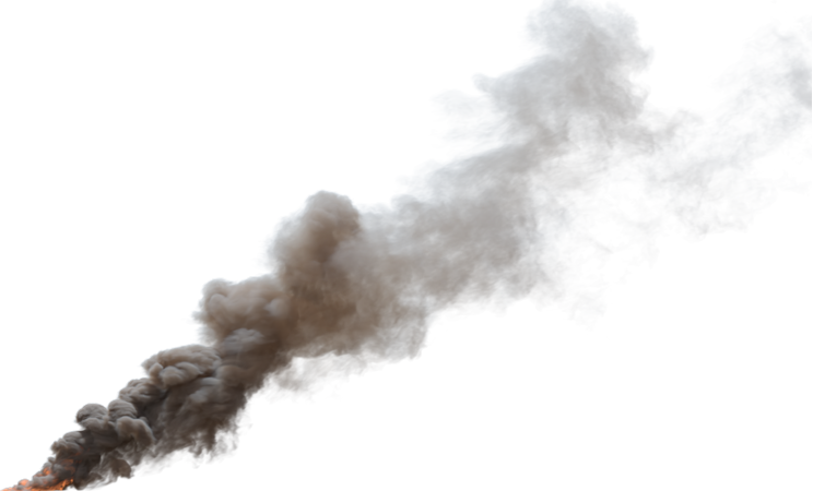 (4K) Smoke Plume Midday Fire On 3 Medium  Effect