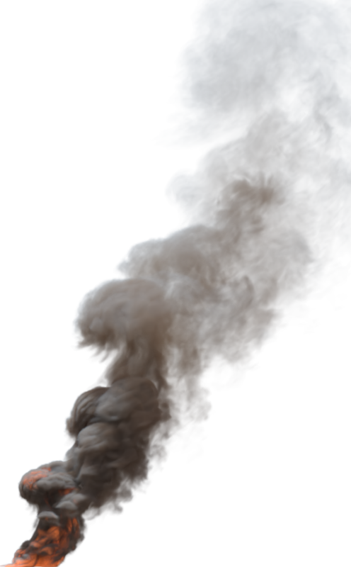 (4K) Smoke Plume Midday Fire On 7 Small  Effect