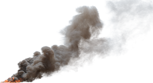 (4K) Smoke Plume Midday Fire On 8 Medium  Effect