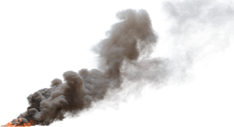 HD VFX of  Smoke Plume Midday Fire   Medium 