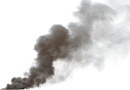 (4K) Smoke Plume Overcast Fire Off 10 Medium  Effect