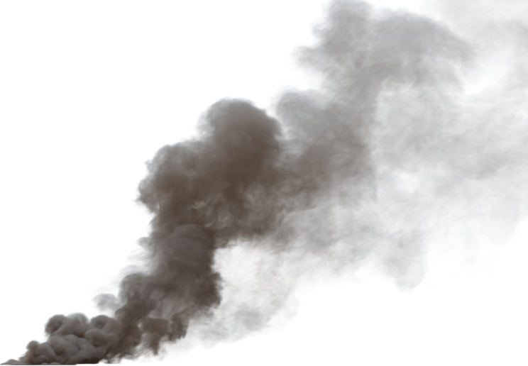 (4K) Smoke Plume Overcast Fire Off 10 Medium  Effect