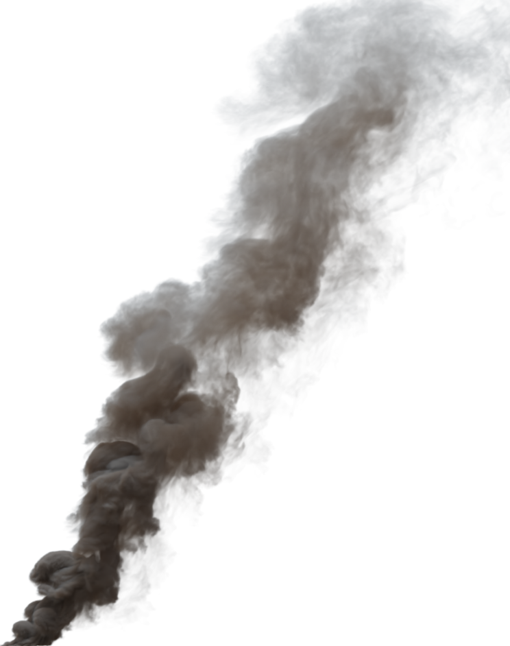 (4K) Smoke Plume Overcast Fire Off 13 Medium  Effect