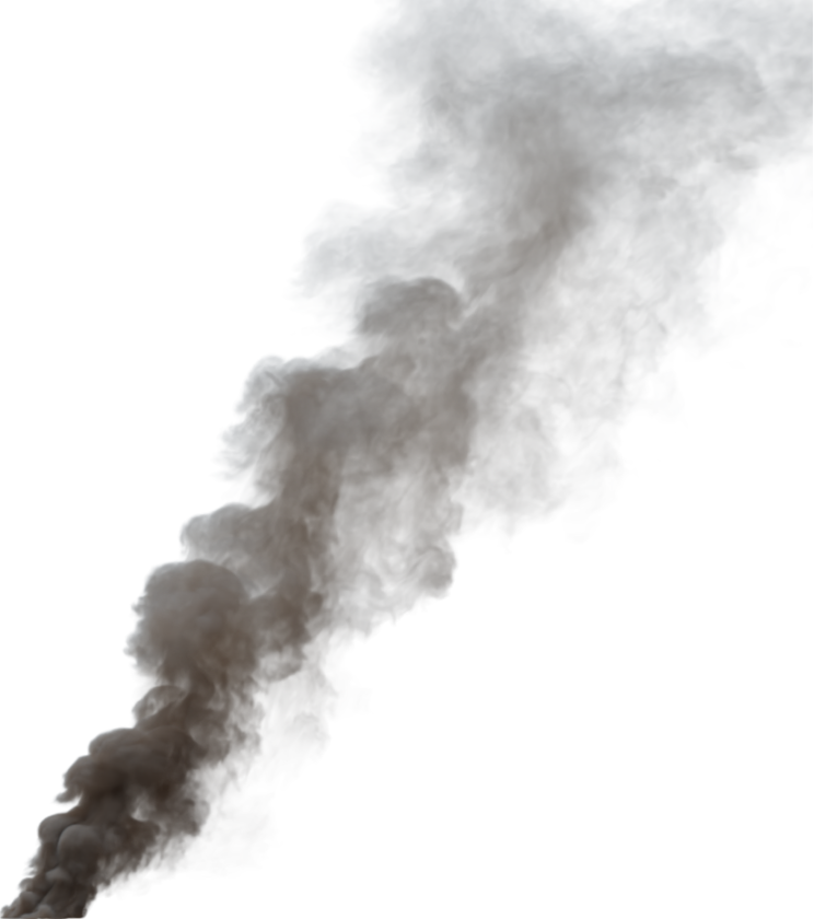 (4K) Smoke Plume Overcast Fire Off 16 Big  Effect