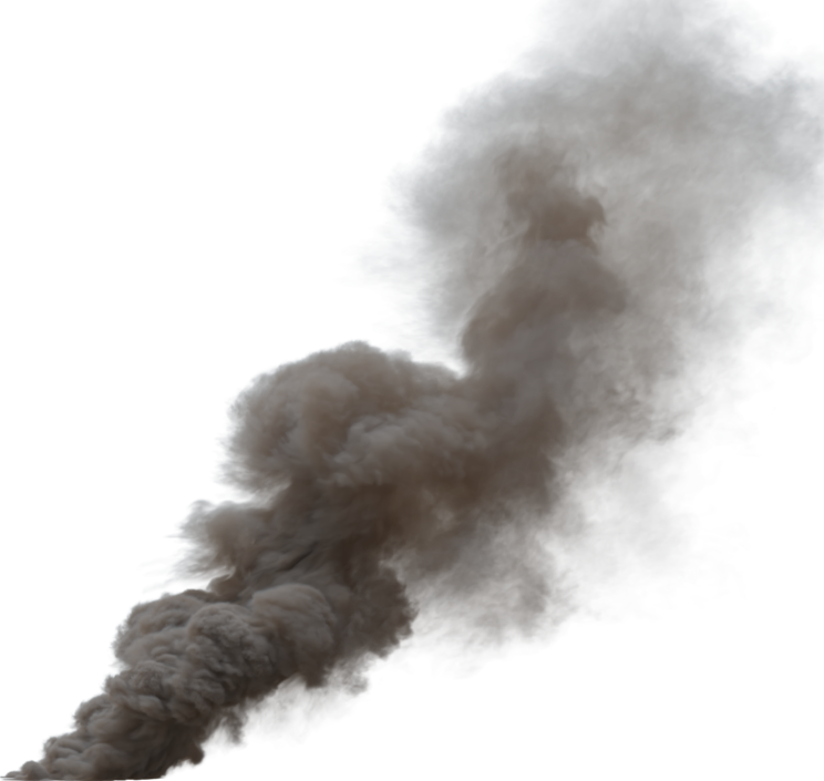 (4K) Smoke Plume Overcast Fire Off 1 Medium  Effect