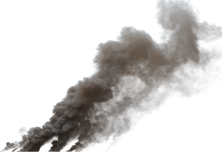 HD VFX of  Smoke Plume Overcast Fire Off  Big
