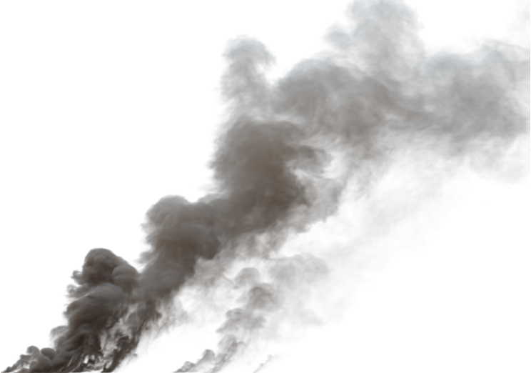 (4K) Smoke Plume Overcast Fire Off 24 Big  Effect