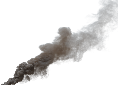 (4K) Smoke Plume Overcast Fire Off 3 Medium  Effect