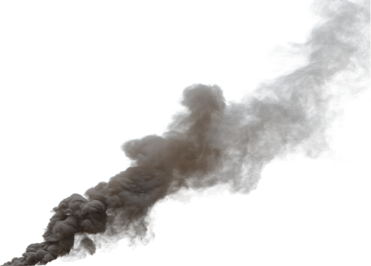 (4K) Smoke Plume Overcast Fire Off 3 Medium  Effect