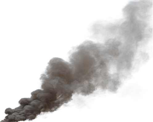 (4K) Smoke Plume Overcast Fire Off 4 Small  Effect