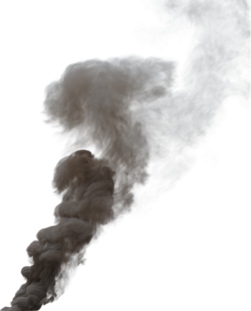(4K) Smoke Plume Overcast Fire Off 7 Small  Effect