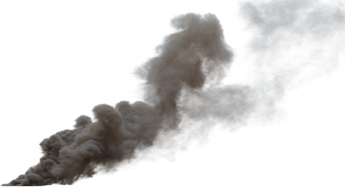 (4K) Smoke Plume Overcast Fire Off 8 Mediumhf  Effect