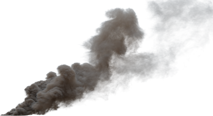 HD VFX of  Smoke Plume Overcast Fire Off  Mediumhf 