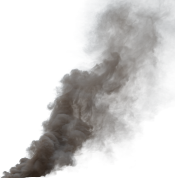 HD VFX of  Smoke Plume Overcast Fire Off  Medium 