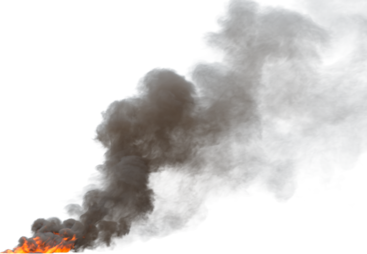 (4K) Smoke Plume Overcast Fire On 10 Medium  Effect