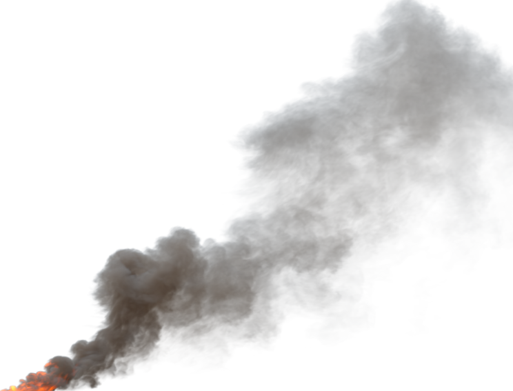 (4K) Smoke Plume Overcast Fire On 11 Big  Effect