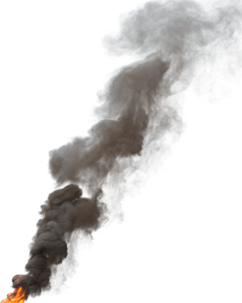 (4K) Smoke Plume Overcast Fire On 13 Medium  Effect