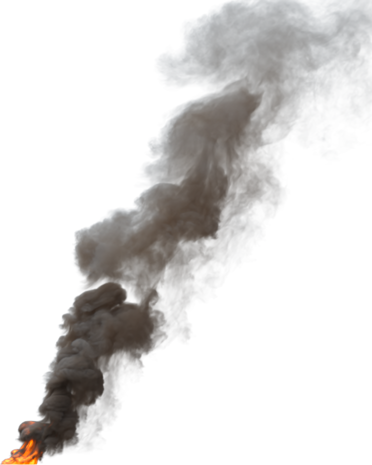 (4K) Smoke Plume Overcast Fire On 13 Medium  Effect