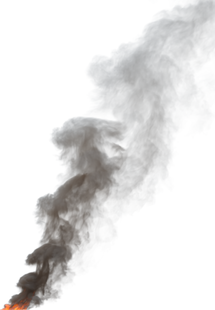(4K) Smoke Plume Overcast Fire On 14 Medium  Effect