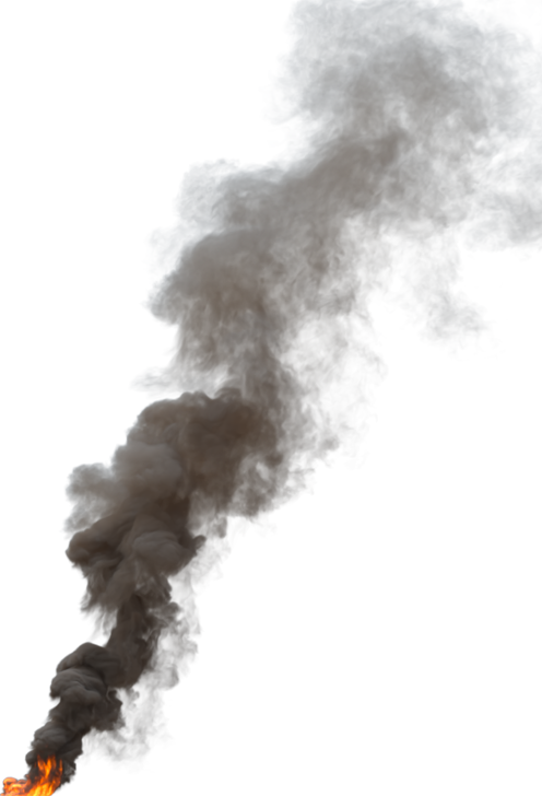 (4K) Smoke Plume Overcast Fire On 15 Big  Effect