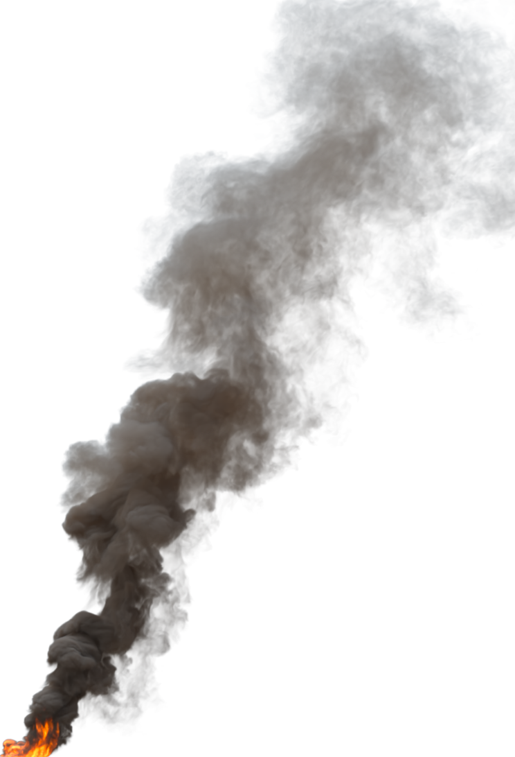 (4K) Smoke Plume Overcast Fire On 15 Big  Effect