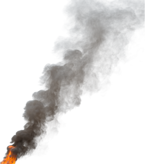 (4K) Smoke Plume Overcast Fire On 16 Big  Effect