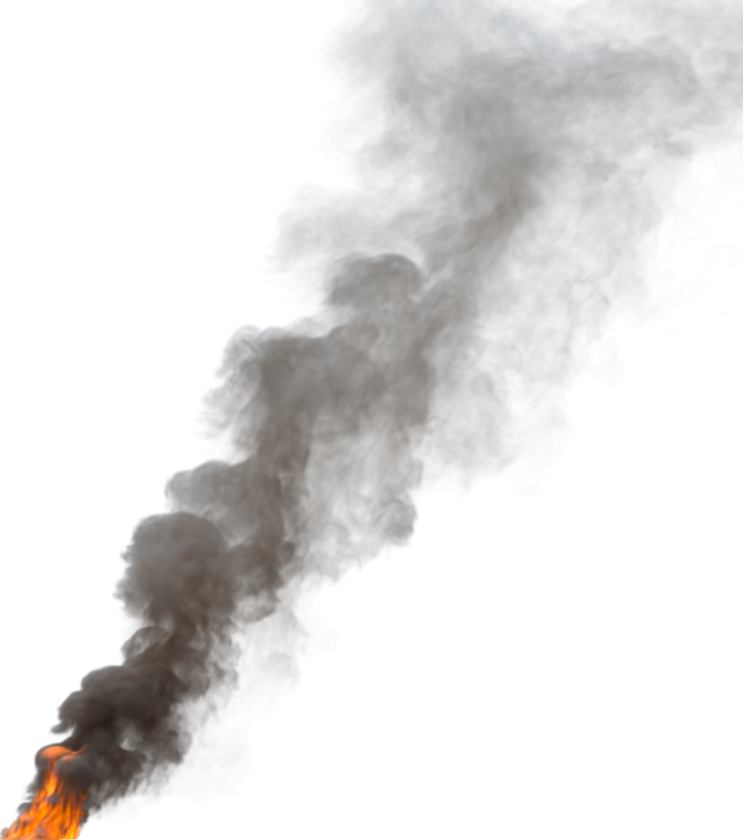 (4K) Smoke Plume Overcast Fire On 16 Big  Effect