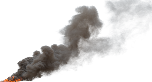 (4K) Smoke Plume Overcast Fire On 8 Medium  Effect