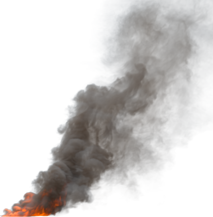 (4K) Smoke Plume Overcast Fire On 9 Medium  Effect