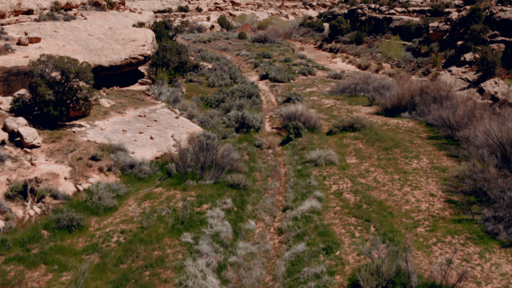 HD VFX of  Aerial Desert Landscape Utah 