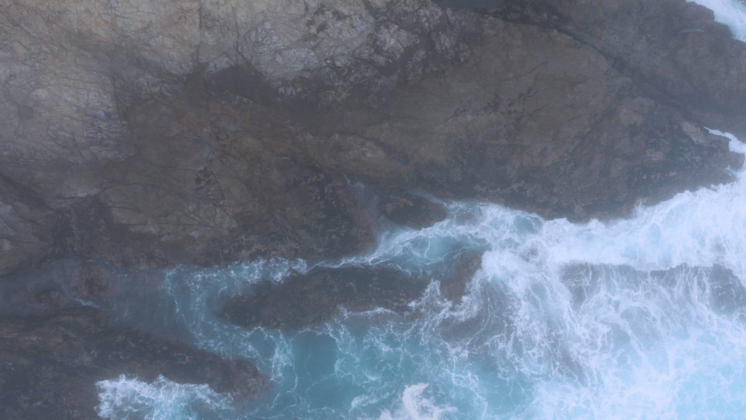 HD VFX of  Aerial Misty Shore  Matte