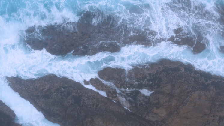 HD VFX of  Aerial Misty Shore  Matte