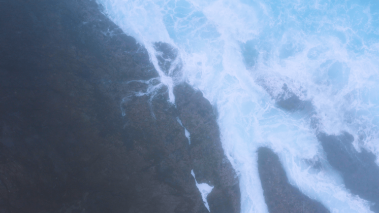 HD VFX of  Aerial Misty Shore 