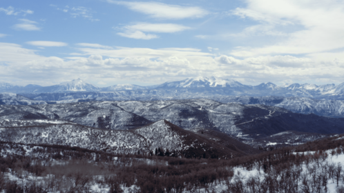 (4K) Aerial Rocky Mountains Landscape 4 Effect