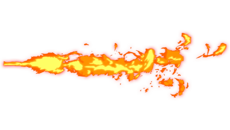 HD VFX of  Anime Flame Thrower 