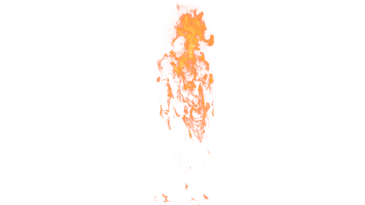 HD VFX of  Burning Body Falling 