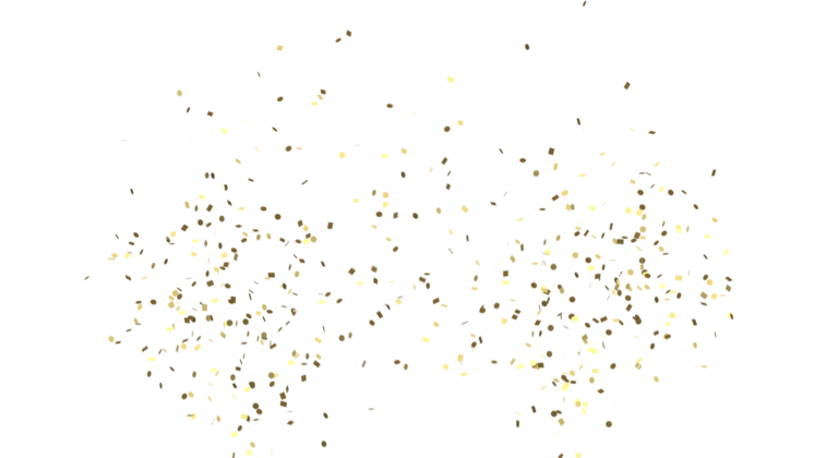 HD VFX of  Confetti Burst Gold Shapes 