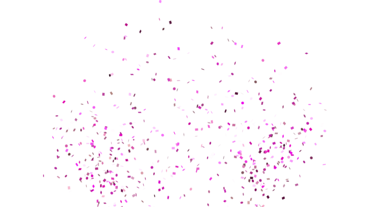 HD VFX of  Confetti Burst Pink Shapes 
