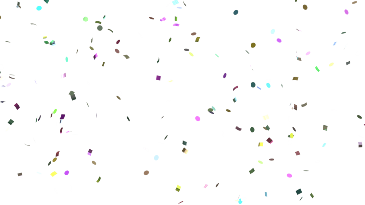 HD VFX of  Confetti Falling Multiple Color Shapes 