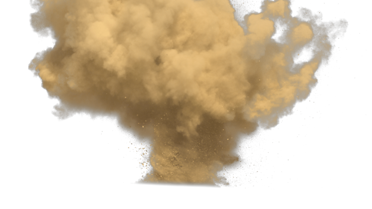 HD VFX of  Desert Sandy Explosion 