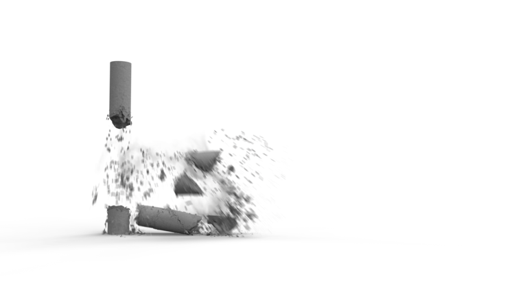 HD VFX of  Destruction Debris Pillar Unmasked Medium 