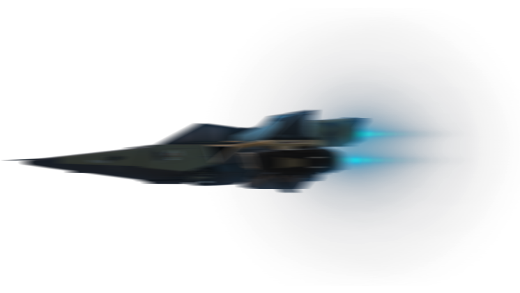HD VFX of  Fighter Spaceship Flyby  Green