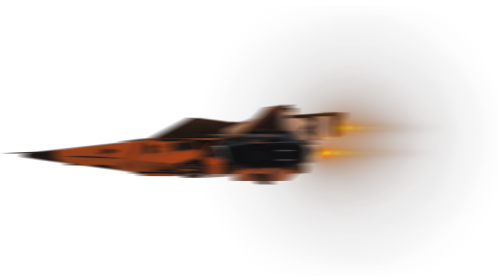 (4K) Fighter Spaceship Flyby 1 Orange Effect