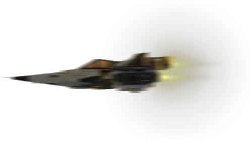 (4K) Fighter Spaceship Flyby 1 Yellow Effect