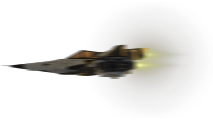 HD VFX of  Fighter Spaceship Flyby  Yellow
