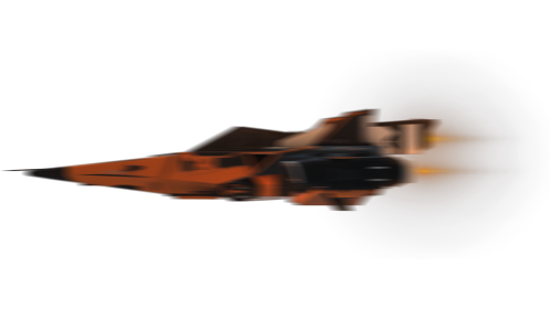 (4K) Fighter Spaceship Flyby 2 Orange Effect