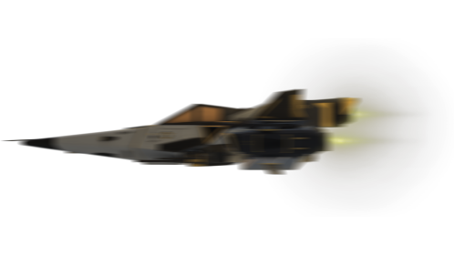 (4K) Fighter Spaceship Flyby 2 Yellow Effect